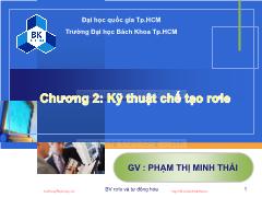 Bài giảng Bảo vệ Rowle và tự động hóa - Chương 2: Kỹ thuật chế tạo rơle - Phạm Minh Thái