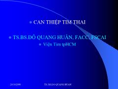 Bài giảng Can thiệp tim thai - Đỗ Quang Huân