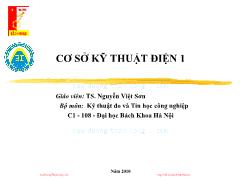 Bài giảng Cơ sở kỹ thuật điện 1 - Giới thiệu - Nguyễn Viết Sơn