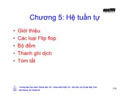 Bài giảng Kỹ thuật số - Chương 5: Hệ tuần tự - Nguyễn Thị Bé Tám