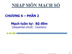 Bài giảng Nhập môn mạch số - Chương 6, Phần 2: Mạch tuần tự: Bộ đếm - Hồ Ngọc Diễm