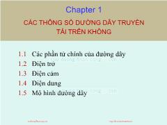 Bài giảng Thiết kế đường dây và trạm biến áp - Chương 1: Các thông số đường dây truyền tải trên không - Huỳnh Quốc Việt