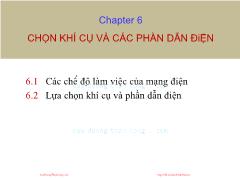 Bài giảng Thiết kế đường dây và trạm biến áp - Chương 6: Chọn khí cụ và các phần dẫn điện - Huỳnh Quốc Việt