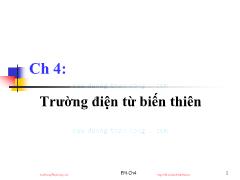 Bài giảng Trường điện từ - Chương 4: Trường điện từ biến thiên - Lê Minh Cương