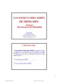 Bài giảng Vận hành và điều khiển hệ thống điện - Chương 1: Đại cương về hệ thống điện - Võ Ngọc Điều