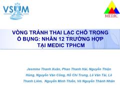 Bài giảng Vòng tránh thai lạc chỗ trong ổ bụng: nhân 12 trường hợp tại medic TPHCM