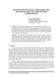 Bài toán thiết kế cột vát trong khung thép nhà tiền chế theo tiêu chuẩn Việt Nam TCXDVN 338:2005