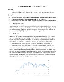 Báo cáo tác động xăng dầu quý I/2018
