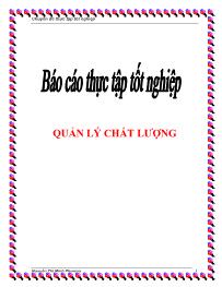 Báo cáo thực tập tốt nghiệp: Quản lí chất lượng - Nguyễn Thị Minh Phương