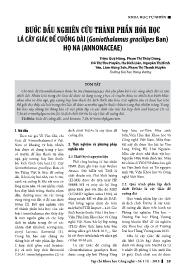 Bước đầu nghiên cứu thành phần hóa học lá cây giác đế cuống dài (goniothalamus gracilipes ban) họ na (annonaceae)