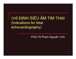 Chỉ định siêu âm tim thai (indications for fetal echocardiography)