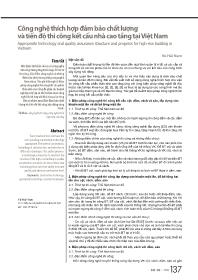 Công nghệ thích hợp đảm bảo chất lượng và tiến độ thi công kết cấu nhà cao tầng tại Việt Nam