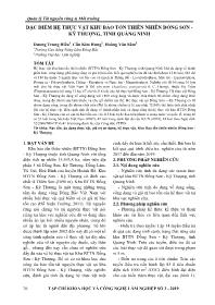 Đặc điểm hệ thực vật khu bảo tồn thiên nhiên Đồng Sơn - Kỳ Thượng, tỉnh Quảng Ninh