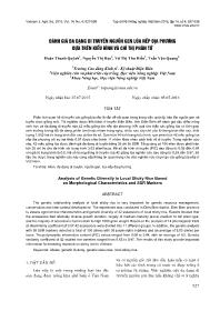 Đánh giá đa dạng di truyền nguồn gen lúa nếp địa phương dựa trên kiểu hình và chỉ thị phân tử