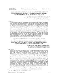Định danh loài bằng mã vạch dna và phân tích trình tự vùng its và đoạn gen rpoc1 của mẫu lan kim tuyến thu tại huyện Thuận Châu, tỉnh Sơn La, Việt Nam