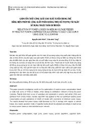 Giảm tổn thất công suất cho xuất tuyến trung thế bằng biện pháp bù công suất phản kháng theo đồ thị phụ tải ngày sử dụng thuật toán di truyền