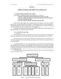 Giáo trình Cơ sở cắt gọt kim loại - Chương 7: Chất lượng chi tiết gia công cơ - Nguyễn Thế Tranh