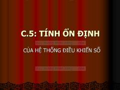 Giáo trình Điều khiển số - Chương 5: Tính ổn định của hệ thống điều khiển số