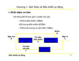 Giáo trình Điều khiển tự động - Chương 1: Giới thiệu về điều khiển tự động