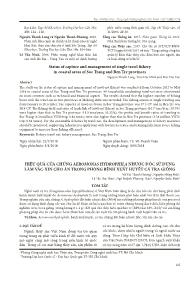 Hiệu quả của chủng aeromonas hydrophila nhược độc sử dụng làm vắc-Xin cho ăn trong phòng bệnh xuất huyết cá tra giống