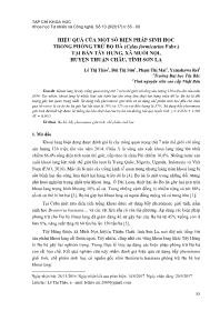 Hiệu quả của một số biện pháp sinh học trong phõng trừ bọ hà (cylas formicarius fabr.) tại bản tây hƣng, xã Muổi Nọi, huyện Thuận Châu, tỉnh Sơn La