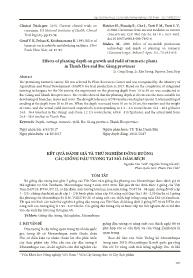 Kết quả đánh giá và thử nghiệm đồng ruộng các giống đậu tương tại Mô-Dăm-Bích