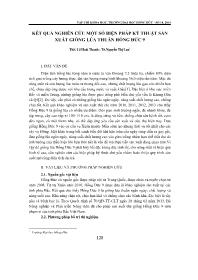 Kết quả nghiên cứu một số biện pháp kỹ thuật sản xuất giống lúa thuần Hồng Đức 9