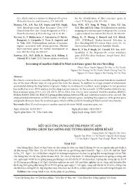 Kết quả ứng dụng chỉ thị phân tử adn trong chọn tạo giống đậu tương kháng bệnh rỉ sắt