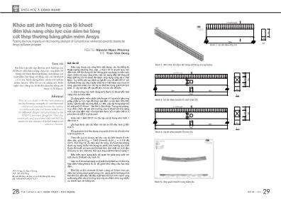 Khảo sát ảnh hưởng của lỗ khoét đến khả năng chịu lực của dầm bê tông cốt thép thường bằng phần mềm Ansys
