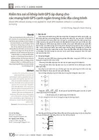 Kiểm tra sai số khép lưới GPS áp dụng cho các mạng lưới GPS cạnh ngắn trong trắc địa công trình