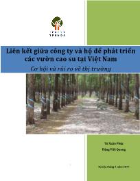 Liên kết giữa công ty và hộ để phát triển các vườn cao su tại Việt Nam - Cơ hội và rủi ro về thị trường