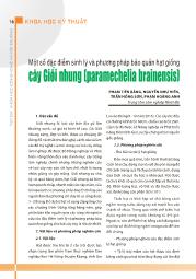 Một số đặc điểm sinh lý và phương pháp bảo quản hạt giống cây Giổi nhung (paramechelia brainensis)