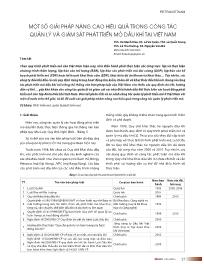 Một số giải pháp nâng cao hiệu quả trong công tác quản lý và giám sát phát triển mỏ dầu khí tại Việt Nam