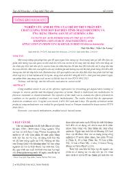 Nghiên cứu ảnh hưởng của chế độ thủy phân đến chất lượng tinh bột bắp biến tính (maltodextrin) và ứng dụng trong sản xuất surimi cá hố