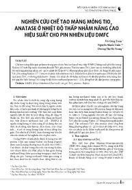 Nghiên cứu chế tạo màng mỏng TiO2 anatase ở nhiệt độ thấp nhằm nâng cao hiệu suất cho pin nhiên liệu DMFC