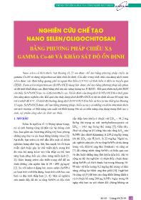 Nghiên cứu chế tạo nano Selen/Oligochitosan bằng phương pháp chiếu xạ Gamma Co-60 và khảo sát độ ổn định