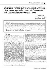 Nghiên cứu chế tạo ống tuột, đệm hơi để cứu hộ, cứu nạn các nạn nhân trong sự cố hỏa hoạn nhà cao tầng tại các đô thị Việt Nam