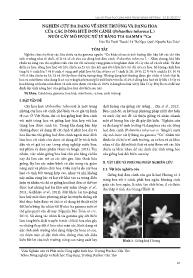 Nghiên cứu đa dạng về sinh trưởng và dạng hoa của các dòng huệ đơn cánh (polianthes tuberosa L.) nuôi cấy mô được xử lý bằng tia gamma 60CO
