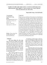 Nghiên cứu điều kiện nhân giống và nuôi cấy đến khả năng sinh trưởng, phát triển và chất lượng của nấm sò trắng (pleurotus pulmonarius (fr.) quél. 1872)