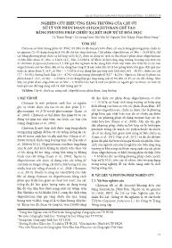 Nghiên cứu hiệu ứng tăng trưởng của cây ớt xử lý với phân đoạn oligochitosan chế tạo bằng phương pháp chiếu xạ kết hợp xử lý hóa học