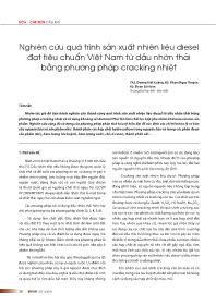 Nghiên cứu quá trình sản xuất nhiên liệu diesel đạt tiêu chuẩn Việt Nam từ dầu nhờn thải bằng phương pháp cracking nhiệt