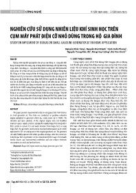 Nghiên cứu sử dụng nhiên liệu khí sinh học trên cụm máy phát điện cỡ nhỏ dùng trong hộ gia đình