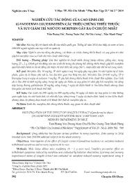 Nghiên cứu tác động của cao linh chi (ganoderma lucidum)trên các triệu chứng thiếu thuốc và suy giảm trí nhớ do morphin gây ra ở chuột nhắt