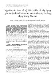 Nghiên cứu thiết kế bộ điều khiển và xây dựng giải thuật điều khiển cho robot 6 bậc tự do ứng dụng trong đào tạo