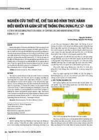 Nghiên cứu thiết kế, chế tạo mô hình thực hành điều khiển và giám sát hệ thống ứng dụng LC S7 -1200