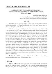 Nghiên cứu thực trạng chăn nuôi lợn Vân Pa trong các nông hộ ở huyện Đakrông và Hướng Hóa tỉnh Quảng Trị