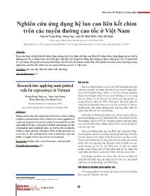 Nghiên cứu ứng dụng hệ lan can liên kết chìm trên các tuyến đường cao tốc ở Việt Nam