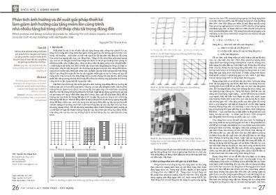 Phân tích ảnh hưởng và đề xuất giải pháp thiết kế làm giảm ảnh hưởng của tầng mềm lên công trình nhà nhiều tầng bê tông cốt thép chịu tải trọng động đất