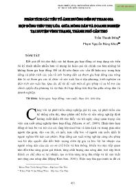 Phân tích các yếu tố ảnh hưởng đến sự tham gia hợp đồng tiêu thụ lúa giữa nông dân và doanh nghiệp tại huyện Vĩnh Thạnh, thành phố Cần Thơ