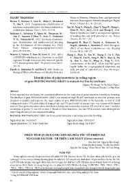 Phân tích in silico họ gen mã hóa yếu tố phiên mã nuclear factor - Yb trên cam ngọt (citrus sinensis)